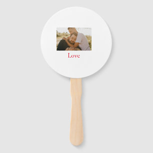 Pride month add gay couple photo name love LQBTQ Hand Fan