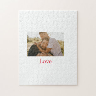 Pride month add gay couple photo name love LQBTQ Jigsaw Puzzle
