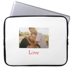 Pride month add gay couple photo name love LQBTQ  Laptop Sleeve