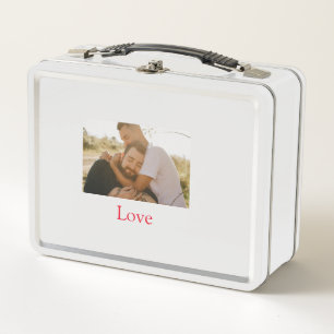 Pride month add gay couple photo name love LQBTQ Metal Lunch Box