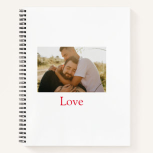 Pride month add gay couple photo name love LQBTQ Notebook