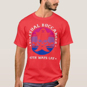 Pride Month Biseual Pirate Both Way Gay LGBTQ T-Shirt