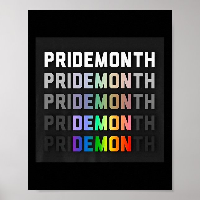 Pride Month Demon Premium _1  Poster (Front)