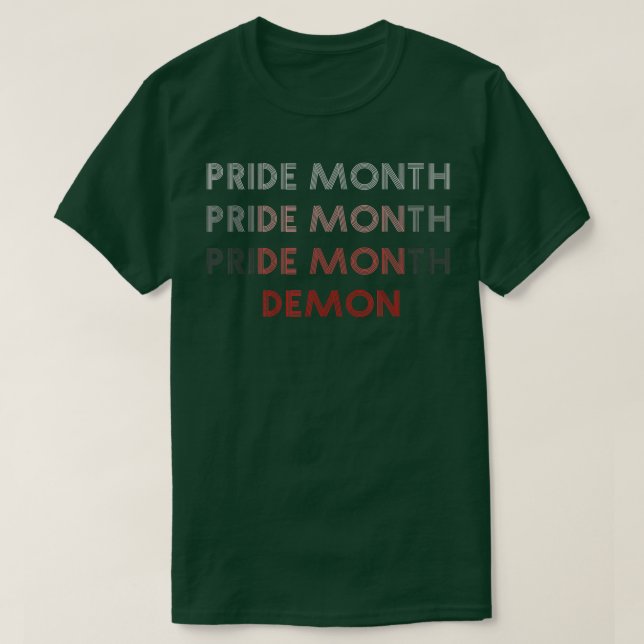 Pride Month Demon Tee Funny Pride Month  (Design Front)