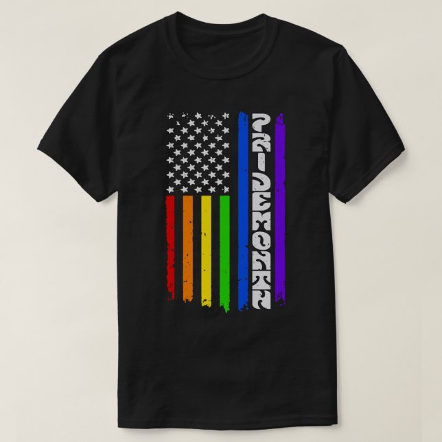 Pride Month Flag T-Shirt (Design Front)