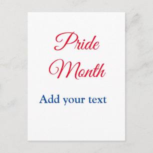 Pride month gay LGBT love is equal add your text n Postcard