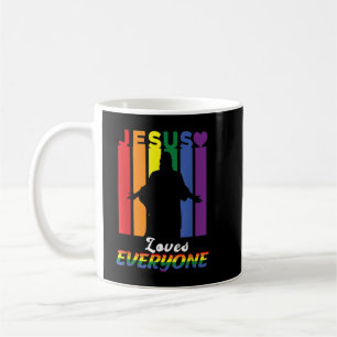 Pride Month Jesus Loves Everyone Christian T-Shirt Coffee Mug