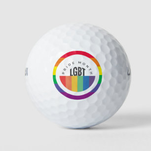 Pride  month  LGBT with rainbow happy pride Golf Balls