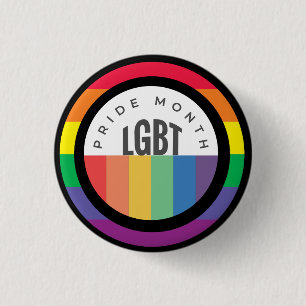Pride Month LGBT with rainbow theme 3 Cm Round Badge
