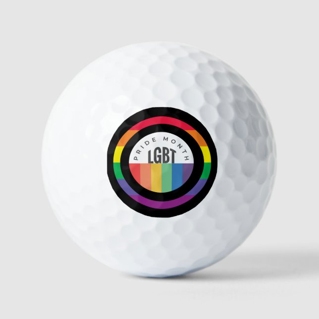 Pride Month  LGBT with rainbow theme    Golf Balls (Front)