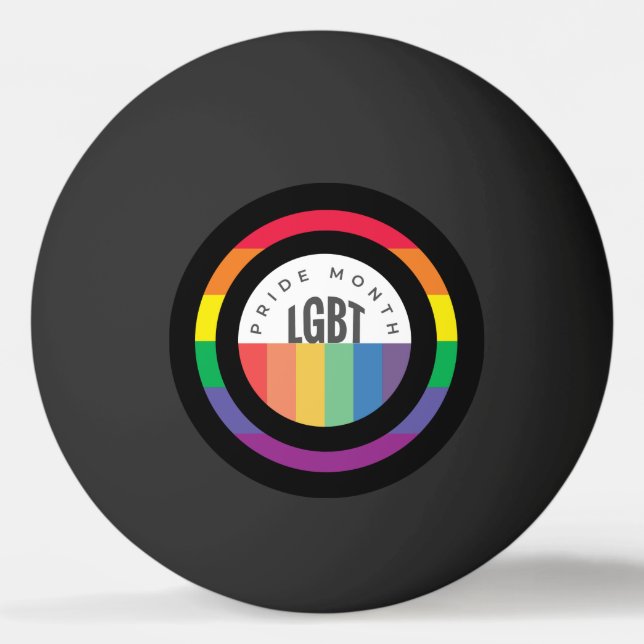 Pride Month  LGBT with rainbow theme   Ping Pong Ball (Front)