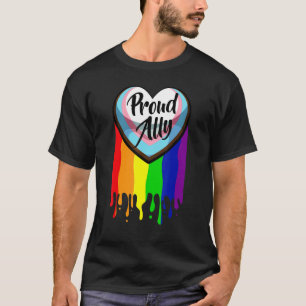 Pride Month Lgbtq Dripping Proud Ally Progress Rai T-Shirt