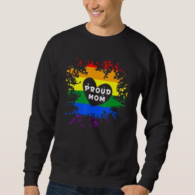 Pride Month LGBTQi Flag Proud Mum Transgender Rain Sweatshirt (Front)