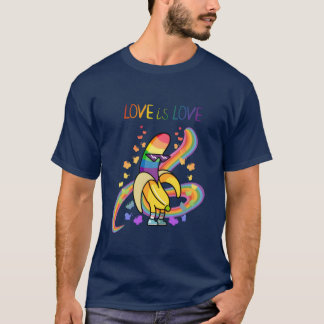 Pride Month Love is Love Rainbow friend T-Shirt