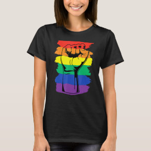 Pride Month Merch Lgbt Rainbow Fist Lgbtq Gay Prid T-Shirt