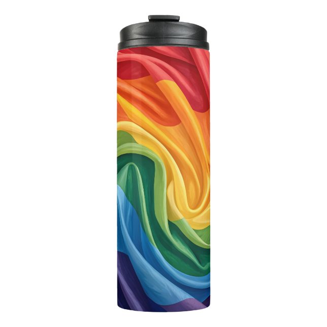 Pride month pattern thermal tumbler (Front)