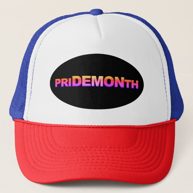 PRIDE MONTH Pink Trucker Hat (Front)