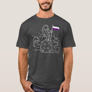 Pride Month Proud Aseual Flag LGBT Astronaut T-Shirt