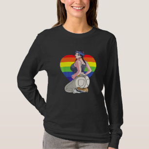 Pride Month Proud Mexican Chola Female Lesbian Lgb T-Shirt