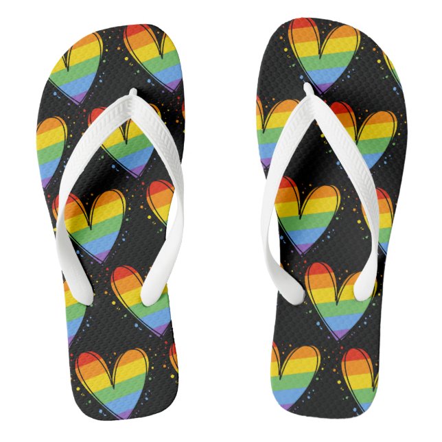 Pride Month Rainbow LGBTQ Love Thongs (Footbed)