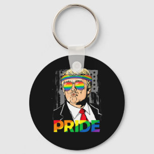 Pride Month Shirt Trump Lesbian Gay Biual Trans Key Ring