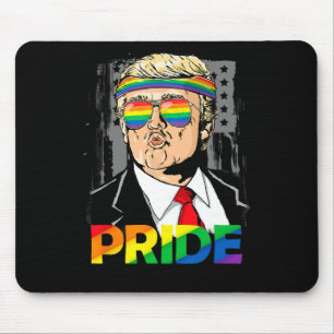 Pride Month Shirt Trump Lesbian Gay Biual Trans Mouse Pad