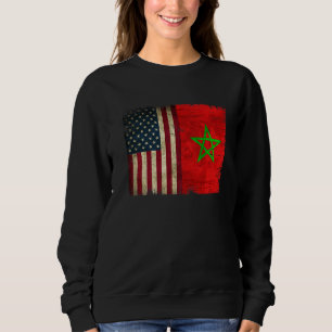 Pride Moroccan Roots American Morocco Flag Moorish Sweatshirt