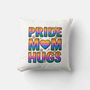 Pride Mum Hugs Vintage Rainbow Vector Design_1 Cushion