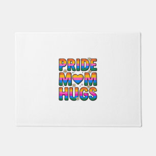 Pride Mum Hugs Vintage Rainbow Vector Design_1 Doormat