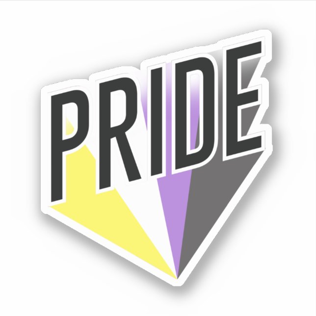 PRIDE Nonbinary Sticker (Front)