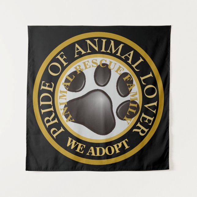 Pride od Animal Lovers Emblem Tapestry (Front)