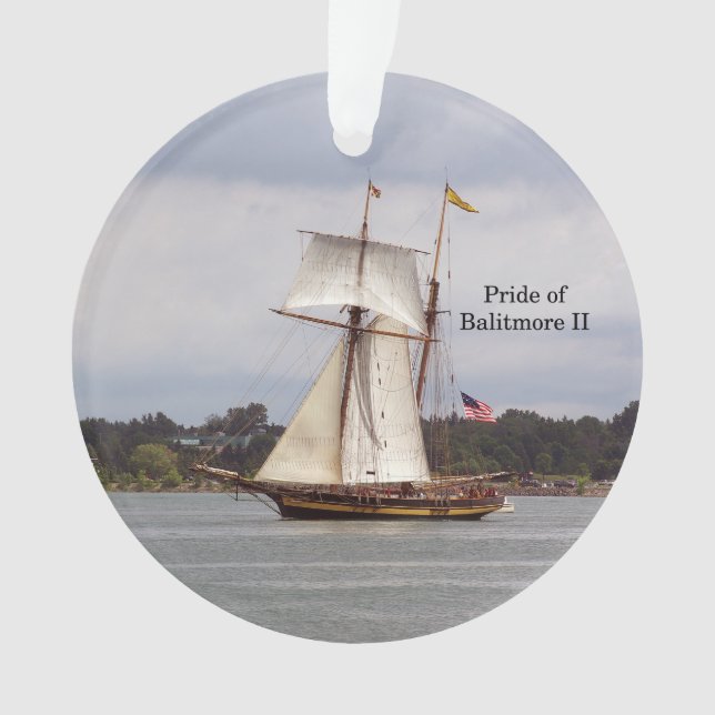 Pride of Baltimore II acrylic ornament (Front)