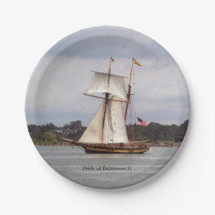 Pride of Baltimore II paper plate