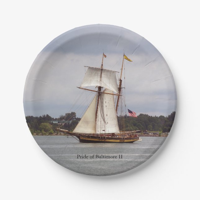 Pride of Baltimore II paper plate (Front)