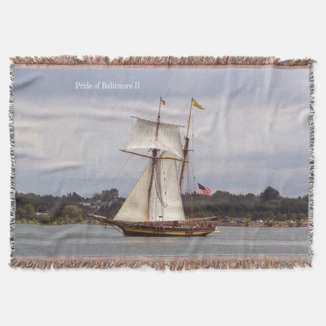 Pride of Baltimore II woven blanket (Front)