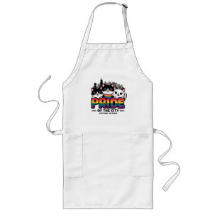 Pride of Chicago City Illinois USA Rainbow Flag Long Apron