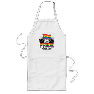 Pride of Columbus City Ohio USA Rainbow Flag Long Apron