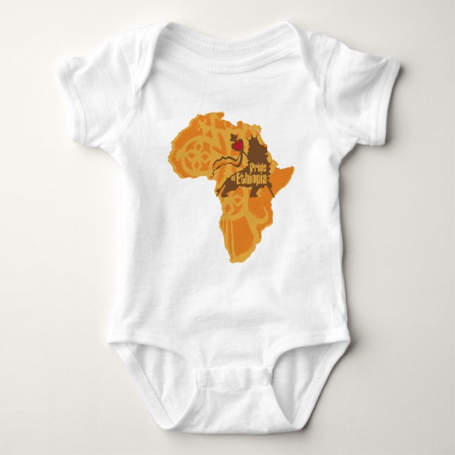 Pride of Ethiopia - Crossing the Continent Baby Bodysuit (Front)