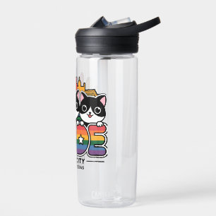 Pride of Houston City Texas USA Rainbow Flag Water Bottle