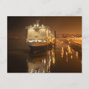Pride of Hull Ferry at Night – Atmospheric Postcard