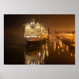 Pride of Hull Ferry at Night – Atmospheric Poster