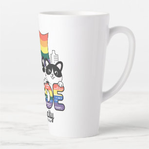 Pride of Jacksonville City Florida USA Rainbow Fla Latte Mug