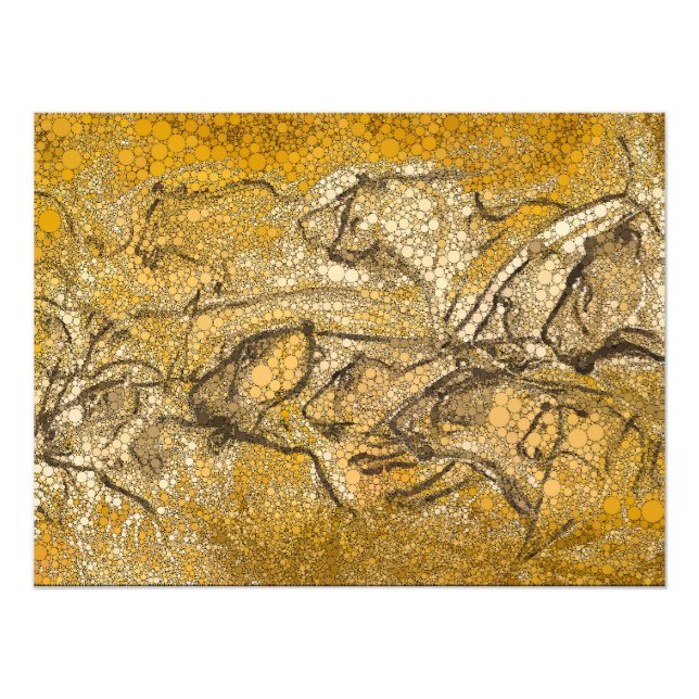 Pride Of Lions, Infinity Dots - After Chauvet Cave Photo Print (Front)