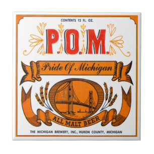 Pride Of Michigan Beer Tile