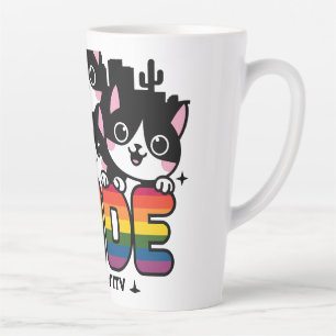 Pride of Phoenix City Arizona USA Rainbow Flag Latte Mug