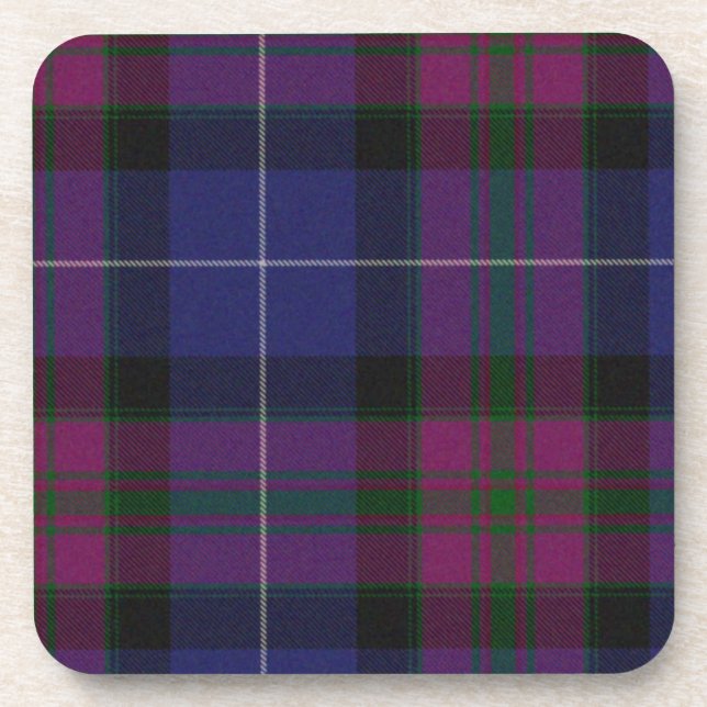 Pride of Scotland Plaid Cork Back Coasters (Front)