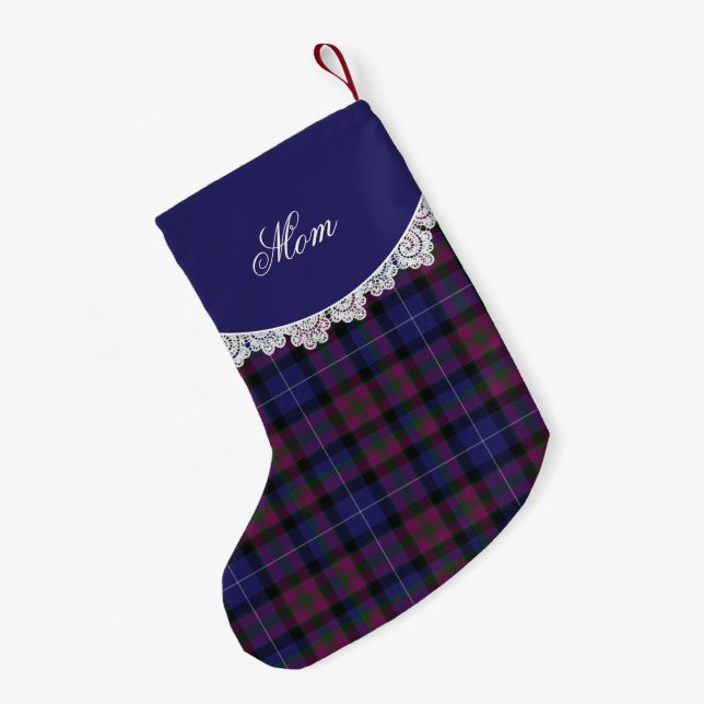 Pride of Scotland Tartan Plaid Christmas Stocking (Back (Hanging))