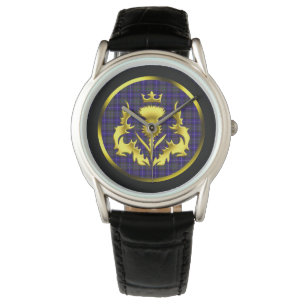 Pride of Scotland Tartan w/Golden Thistle Watch