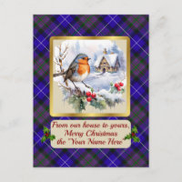 Pride of Scotland Tartan w/Robin Personalised