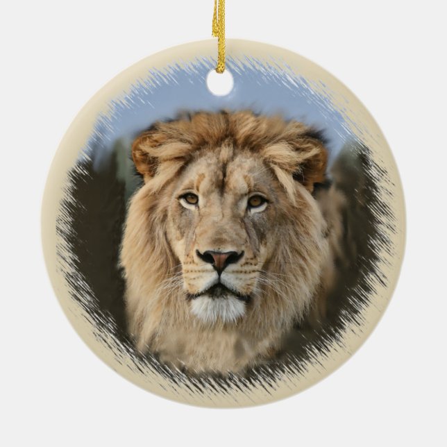 Pride of The Lion Ceramic Tree Decoration (Back)